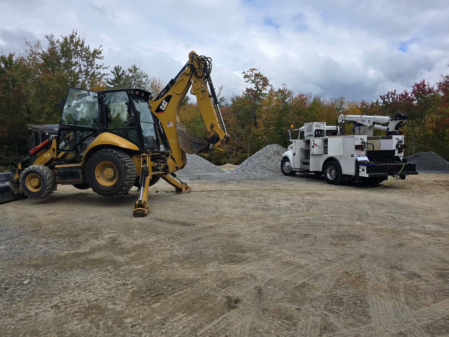 Heavy Machinery and a Truck